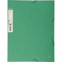 Exacompta Elastikmapper, Forever, A4, 380 g/m2, 3-klap, grøn, pakke med 25 stk