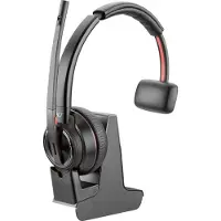 HP Poly Savi 8210 UC - Savi 8200 series - headset - på øret - DECT / Bluetooth - trådløs - aktiv støjfjerning - USB-A via Bluetooth adapter - sort - Zoom Certified, UC-certificeret