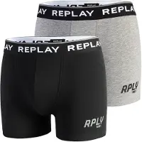 Replay Boksershorts grå-meleret / sort / hvid