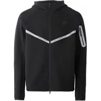 Nike Jakke NSW Tech Fleece Windrunner - Sort/Sølv, størrelse X-Large