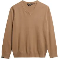 Superdry Superdrytil kvinder. W6110644A Klassisk V-sweater brun (L), Casual, Polyester