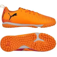 Puma Future 8 Play + Mid TT Hot Pursuit - Orange/Sort/Pink Børn - Turf (TF), størrelse 38½