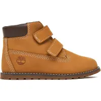 Timberland Timberlandtil drenge. TB1A127M2311 Brune Poley Pine ankelstøvler i læder (27), Fast, Velcro, Casual, børnetøj