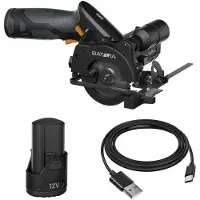 Batavia Belaidis diskinis pjūklas 7065265, 12 V, 85 mm, su 2,0 Ah akum. ir USB-C įkrovimo kabeliu