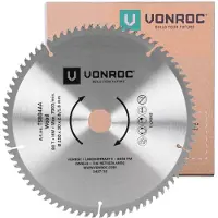 Vonroc Klinge 80T – Ø250 x 30 x 2,8/1,8 mm | Til Bordrundsav TS504AC, TS505AC | Universel | Til Træskæring