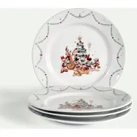 Fyrklövern Disney Jul tallerken 27 cm 4-pak Middagstallerken