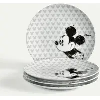 Fyrklövern Mickey Mouse Silhouette asiet 22 cm 4-pak