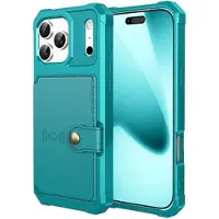 Mtp Products iPhone 17 Pro Max TPU Cover med Kortholder - Turkis