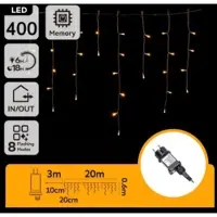 Aigostar Icicle Wave Flat Warm White 20mx0.6m 100 Strips Ip44 Indoor & Outdoor Low Voltage Lyskæde