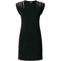Pepe Jeans Pepe Jeanstil kvinder. PL9537726 Brilla sort kjole (M), Casual, Bomuld, Korte ærmer
