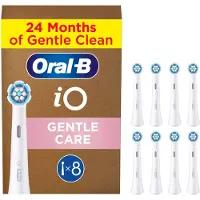 Oral-B iO Gentle Care børstehoveder 8 stk. / bløde børster til Oral-B iO-serien / udskiftelige tandbørstehoveder
