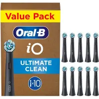 Oral-B iO Series Ultimate Clean Tandbørstehoveder - Sort - 10-pak