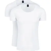 Suitable Otaru T-shirt med bred rund hals, 6-pak, hvid Hvid måle