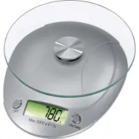 Xavax Milla, Elektronisk køkkenvægt, 5 kg, Sølv, Knapper, LCD, CR2032