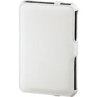 Hama Flap Case - Taske til tablet - ægte læder - hvid - for Samsung Galaxy Tab