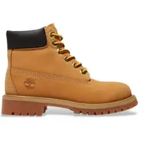 Timberland Timberlandunisex til børn. TB1127097131 Premium 6 tommer snørestøvler i læder, brune (34.5), Fast, Blonder, Casual, Udendørs, børnetøj