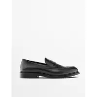 Massimo Dutti - Male - Elegante Mokkasiner I Nappa - Sort - 42