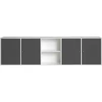 Mistral Skænk - Hvid m. antracit 220 cm x 61 cm x 42 cm | Møbelsalg.dk