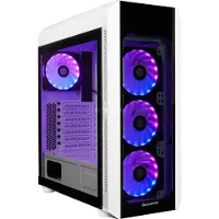 Chieftec SCORPION 3 - Tower - ATX - sidepanel med vindue (hærdet glas) - ingen strømforsyning (ATX) - hvid - USB/Lyd