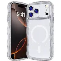 Mtp Products iPhone 17 Pro Wave-Edge Laser Glitter MagSafe Cover - Klar