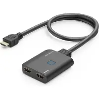 Hama 00205284, HDMI, 2x HDMI, 4096 x 2160 pixel, Sort, 4K Ultra HD, 65,5 mm