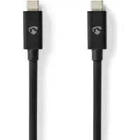 Nedis Ccgl66040bk10 Usb 4.0 Gen 3x2-kabel Usb-c M-usb-c M 8k@ 40 Gbps Nikkelbelagt 1 M 240w 60hz