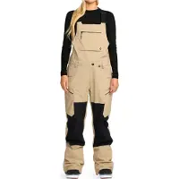 Volcom - Skibukser dame - Ash Stretch Gore-Tex Bib Overall W Oatmeal til UnisexUld - Størrelse S - Beige