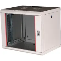 Equip EPM-09-6045-G-CBAA, Vægmonteret stativ, 9U, Nøglelås, Rack skinner, 17,6 kg, Lys grå
