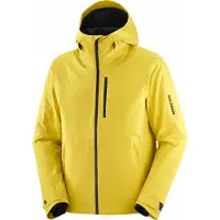 Salomon - Skijakker - Highland Jacket M Cress Green til Unisex - Størrelse S - Gul