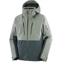 Salomon - Skijakker - Brilliant 2.0 Jacket M Sedona Sage/Green til Unisex - Størrelse L - Grå
