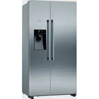 NEFF KA3923IE0, Fritstående, Amerikansk dør, Sort, Grå, Berøring, Rustfrit stål, Glas