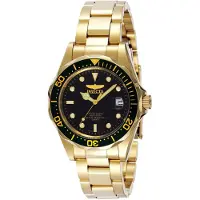 Invicta Herreur 8936 Pro Diver Sort/Gul guldtonet stål Ø39 mm