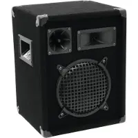 Omnitronic DX-822, 3-vejs, 1.0 kanaler, Ledningsført, 150 W, 50 - 18000 Hz, Sort