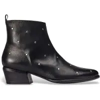 Wonders Wonderstil kvinder. D-2002 Fei 02 ankelstøvler i læder, sort (37), 3-5 cm, Lynlås, Casual