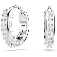 Swarovski Øreringe 'Matrix' sølv / transparent