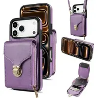Mtp Products iPhone 17 Pro Max Alt-i-et cover med pung og rem - Lilla