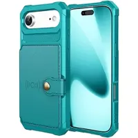 Mtp Products iPhone Air TPU Cover med Kortholder - Turkis