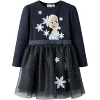 Name it Osimi Frozen Tulle Kjole Med Lange ærmer