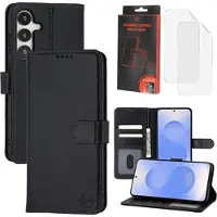 MyTPhone Samsung Galaxy S25+ CardMate MagSafe Læder Pung Cover med Kortholder, Stativ, 2x Skærmbeskyttelse - sort
