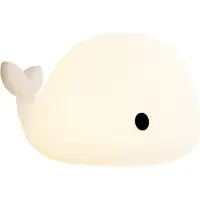 QAZQA Bordlampe hvid 50 cm inkl. LED dæmpbar IP54 genopladelig - Baby Whale