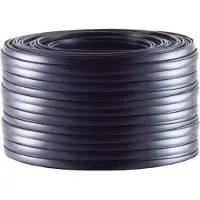 S-Impuls telefonkabel, 4-adrigt, fladt (100 m) sort