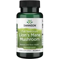 Swanson Health , Full Spectrum Lion's Mane Svamp, 500 mg, 60 kapsler