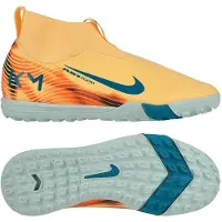 Nike Air Zoom Mercurial Superfly 10 Academy TF Mbappé Personal Edition - Orange/Turkis/Grøn Børn - Turf (TF), størrelse 38