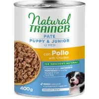 NATURAL TRAINER Pate Medium & Maxi Puppy & Junior - Økonomipakke: 6 x 400 g kylling