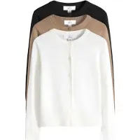 The Set Cardigan brokade / sort / hvid