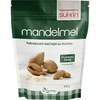 Helsegrossisten Sukrin Mandelmel fedtreduceret 400 g.