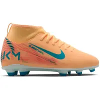 Nike Mercurial Superfly 10 Club MG Mbappé Personal Edition - Orange/Turkis/Grøn Børn - Multi Ground (MG), størrelse 35