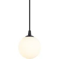 QAZQA Moderne pendellampe sort med hvidt glas til skinnesystem 1-faset - Slimline Eira
