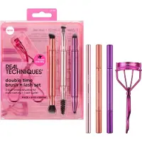 Real Techniques , Double Time Borst + Lash Set, 4 Stykke Set