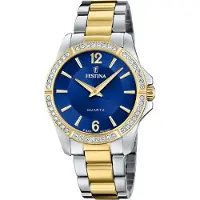 Festina Dameur F20594-2 Mademoiselle Blå/Gul guldtonet stål Ø34.5